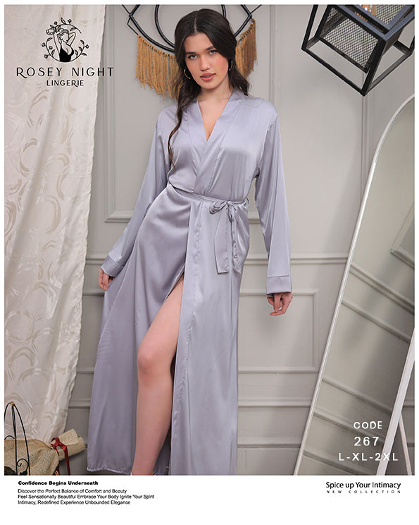 Blush Satin Robe ( Code 266)