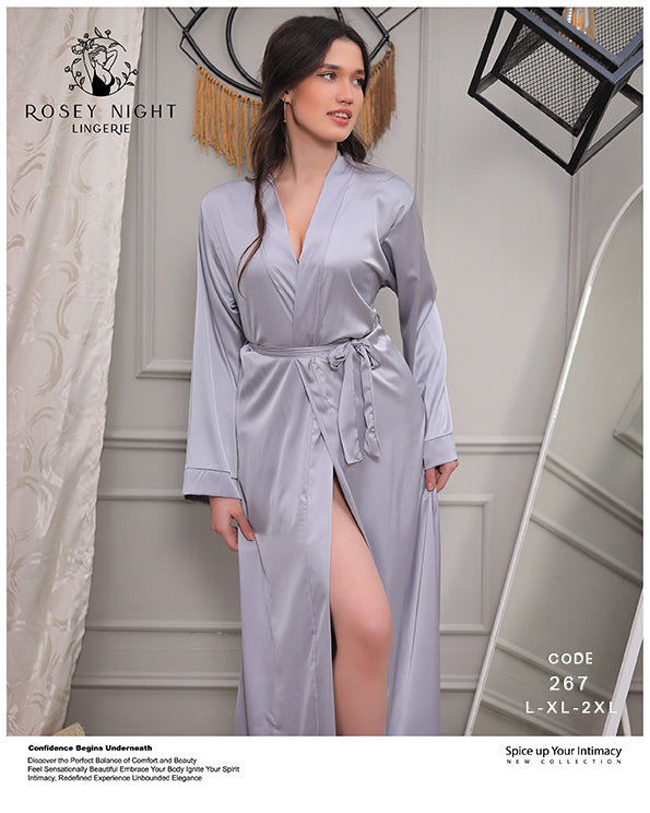 Blush Satin Robe ( Code 266)