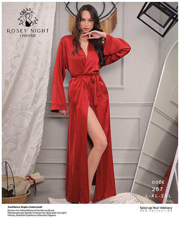 Blush Satin Robe ( Code 266)