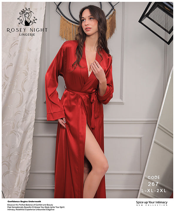 Blush Satin Robe ( Code 266)