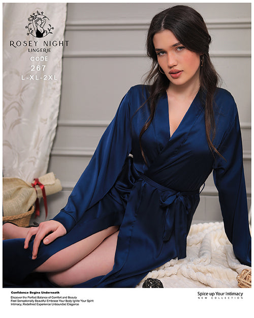 Blush Satin Robe ( Code 266)