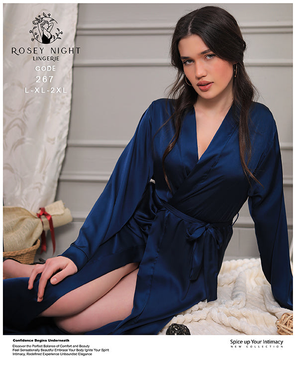 Blush Satin Robe ( Code 266)