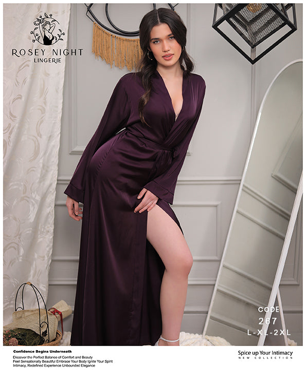 Blush Satin Robe ( Code 266)