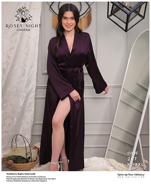 Blush Satin Robe ( Code 266)