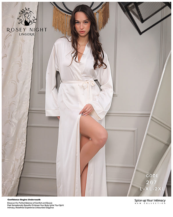 Blush Satin Robe ( Code 266)