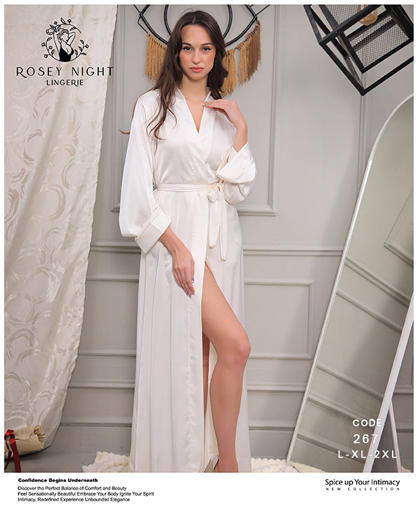 Blush Satin Robe ( Code 266)