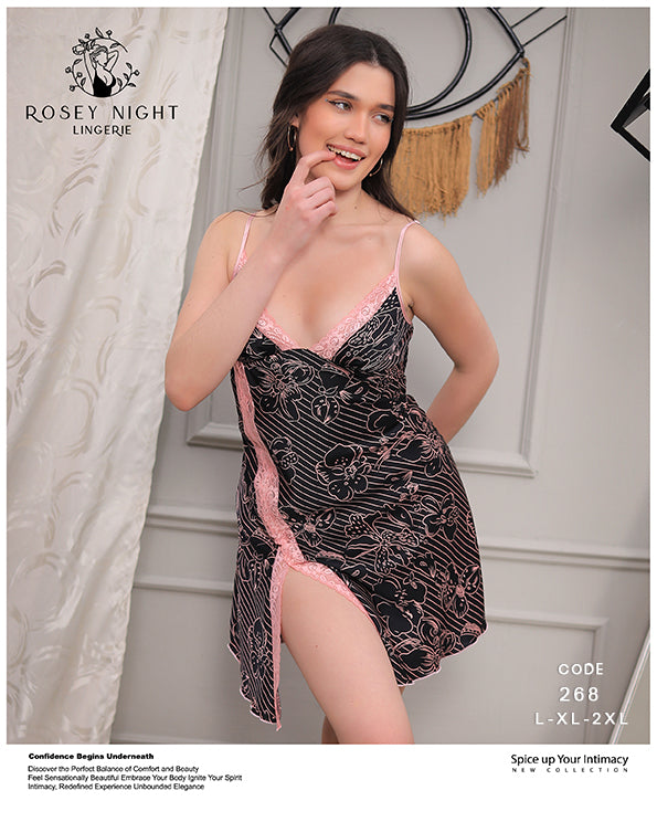 Blush Lace Nightdress (Code 268)